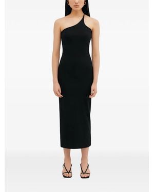 MARCELLA Bergen One-Shoulder Midi Dress - Black