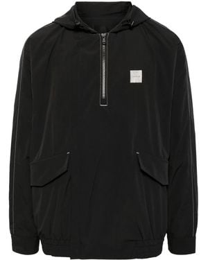 SPORT b. by agnès b. Logo-Print Long-Sleeved Sport Jacket - Black