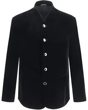 Giorgio Armani One Shot Velvet Blazer - Blue