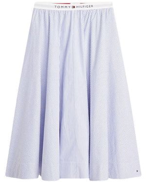 Tommy Hilfiger A-Line Skirt With Logo - Purple