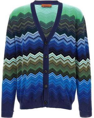 Missoni ジグザグ カーディガン - ブルー