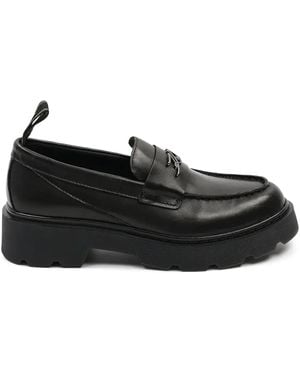 Karl Lagerfeld Appliqué Loafers - Black