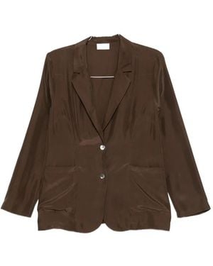 P.A.R.O.S.H. Saxon Button Patch-Pocket Blazer - Brown