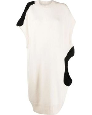 Krizia Strickkleid aus Schurwolle - Weiß