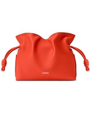 Loewe Mini Flamenco Leather Bucket Bag - Red