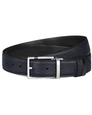 Montblanc Reversible Textured Buckle Belt - Black