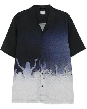 Ksubi Crowd-Print Resort Shirt - Blue