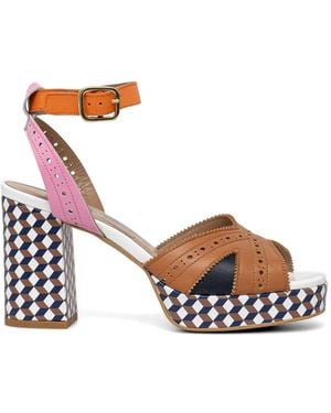 Fly London Perforated Platform Pumps - White