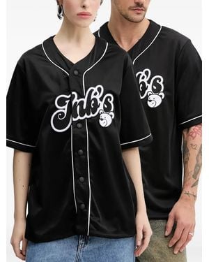 INBETWEENERS Appliqué Trimmed Shirt - Black