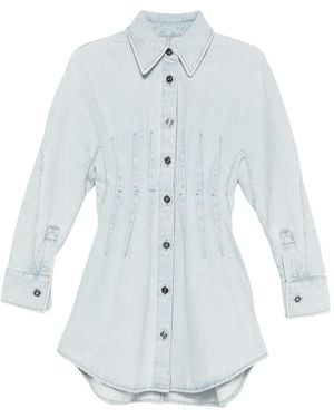 Givenchy Buttoned Midi Denim Dress - White