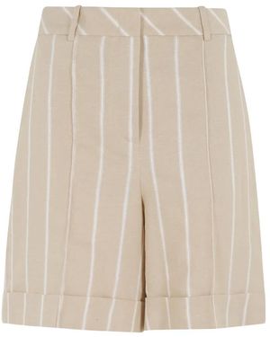 Eleventy Striped Shorts - Natural