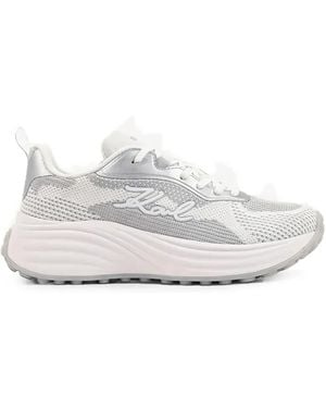 KARL LAGERFELD Logo-Print Paneled Sneakers - White