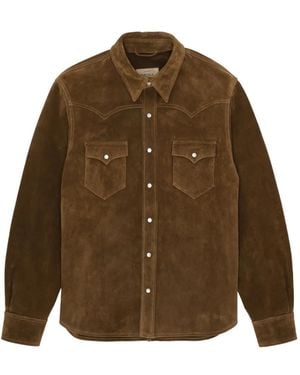 Fortela Chemise Ranch Texan En Daim - Brown