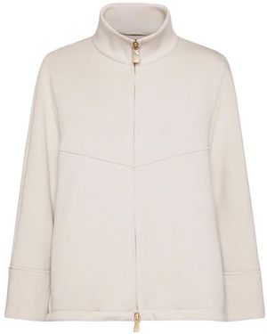 Elena Miro Zip Collar Jacket - White