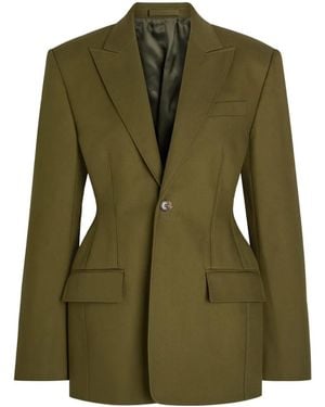 Wardrobe NYC Notched-Lapels Blazer - Green