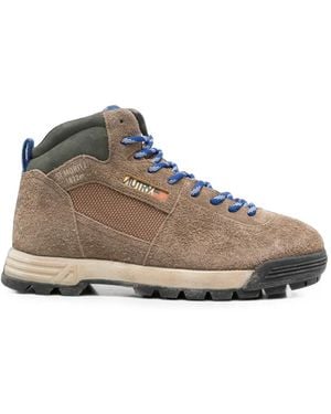 Autry Suede Paneled Sneakers - Brown