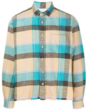 John Elliott Geruit Overhemd - Blauw