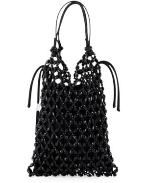 STAUD Sac Cabas Karla À Ornements De Perles - Black