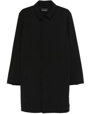 Karl Lagerfeld Manteau Mi-Long Droit - Noir
