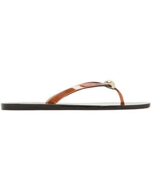 Loeffler Randall Jovie Ball-Detail Flip-Flops - White