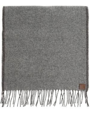 Eleventy Fringed Scarf - Gray