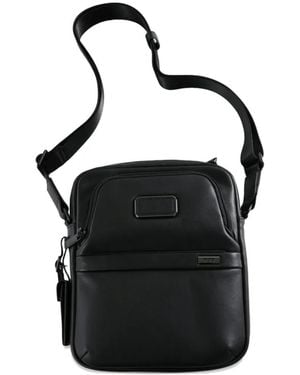 Tumi Medium Alpha Logo-Plaque Cross Body Bag - Black