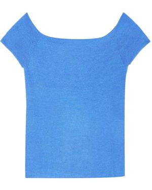 Bompard Haut En Maille Nervurée - Bleu