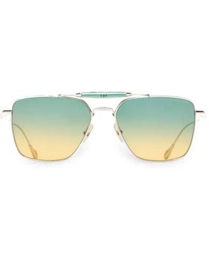 Cutler and Gross Sonnenbrille Mit Eckigem Gestell - Grün
