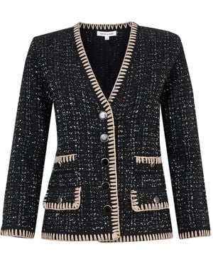 Veronica Beard Ceriani Tweed Jacket - Black