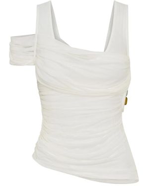 Christopher Esber Top Beach Glass Drappeggiato - Bianco