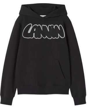 Lanvin Embroidered Logo Hoodie - Black