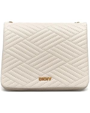 DKNY Leather Cross Body Bag - Natural