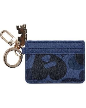 AAPE BY A BATHING AP Camouflage-Print Logo-Charm Cardholder - Blue