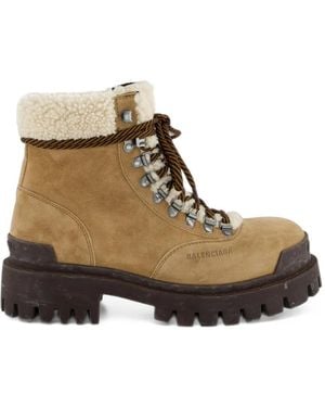 Balenciaga Combat Strike Winter Boots - Brown