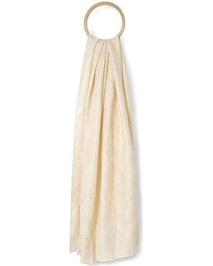 Missoni Bufanda con motivo en zigzag - Blanco