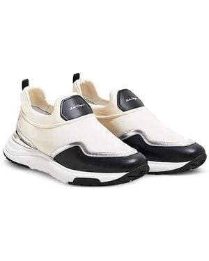 Ferragamo Slip-On Paneled Sneakers - White