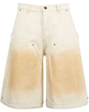 UNTITLED ARTWORKS フェイデッド ショートパンツ - ナチュラル