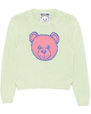 Moschino Bear-Embellishment Sweater - Vert