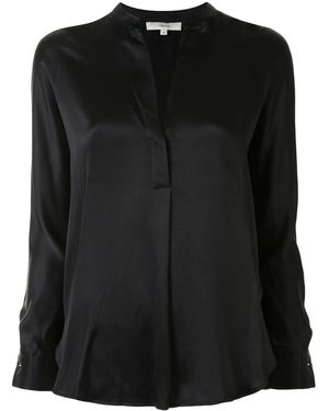 Vince Black Silk V-neck Blouse