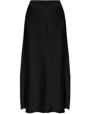 Samsøe & Samsøe Bias-Cut Midi Skirt - Black