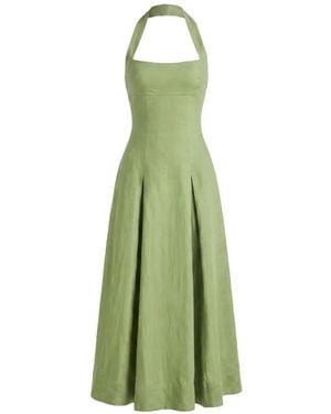 Nicholas Elizabeth Halterneck Midi Dress - Green