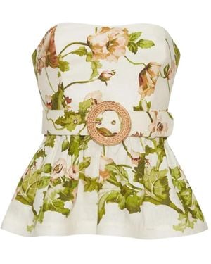 Cara Cara Tilda Floral-Pattern Top - Metallic