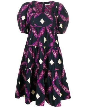 Ulla Johnson Printed Day Dress - Purple