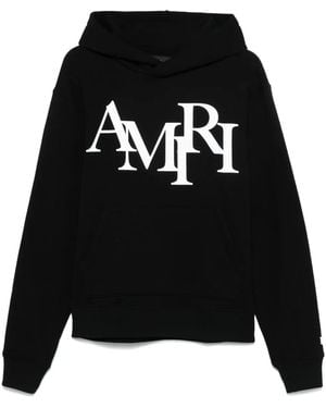 Amiri Sudadera Staggered con capucha - Negro