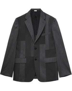 Comme des Garçons Pinstripe Patchwork Jacket - Black