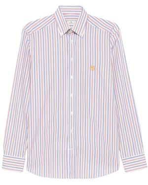 Etro Striped Long-Sleeved Shirt - White