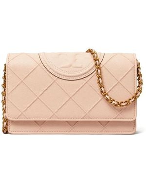 Tory Burch Fleming Soft Chain 財布 - ナチュラル