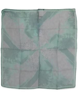 CoSTUME NATIONAL Striped Silk Scarf - Green