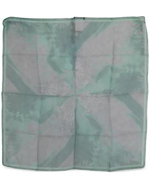 CoSTUME NATIONAL Striped Silk Scarf - Green