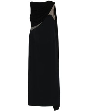 David Koma Draped Gown - Black